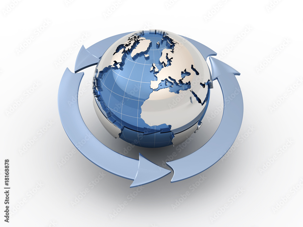 Naklejka premium Global