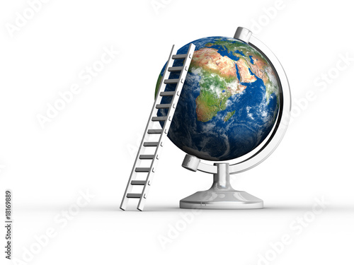 Earth with ladder