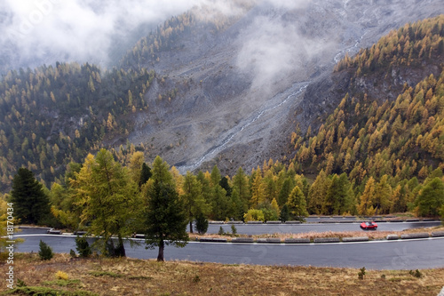 Sports car in the alps photo