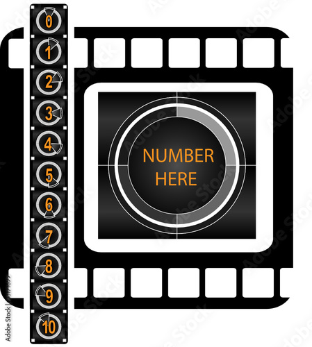 Film countdown vector pattern