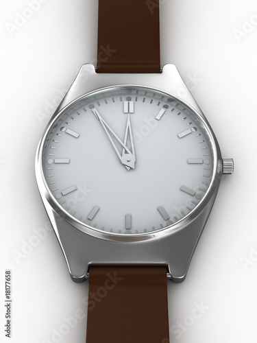Watch on white background. ...