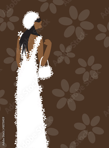 White dress, fashion woman