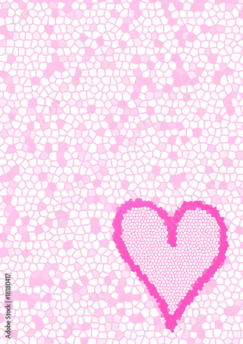 structure background with pink heart and place for text