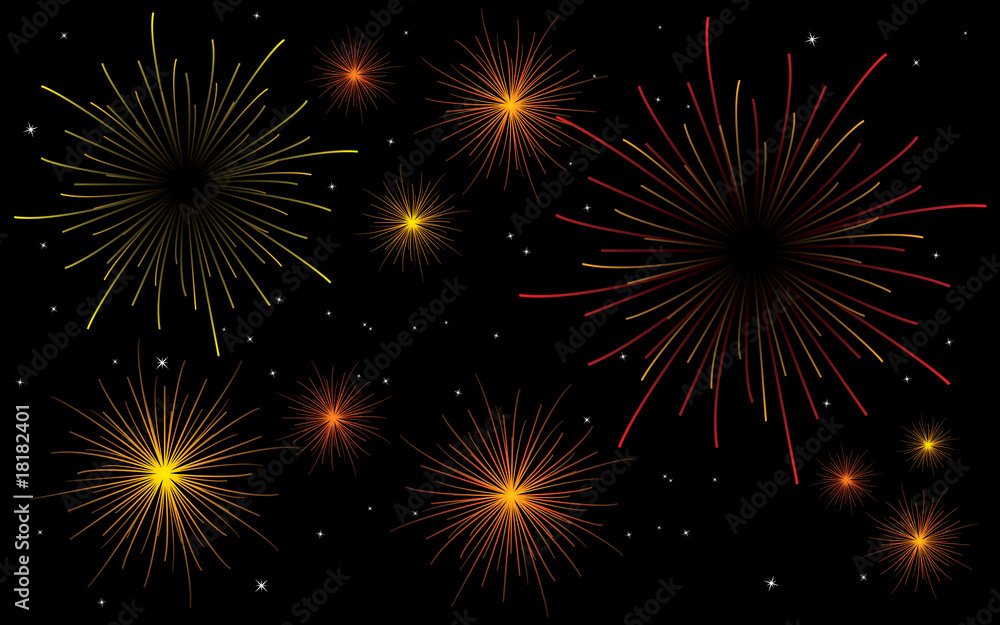 Naklejka premium fireworks