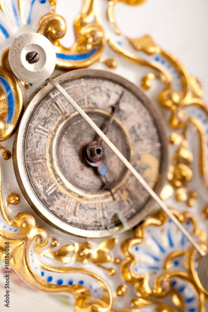 Close-up of antique porcelain clock Close-up of antique porcelain clock