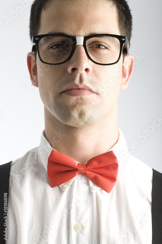 Nerd isolated on white
