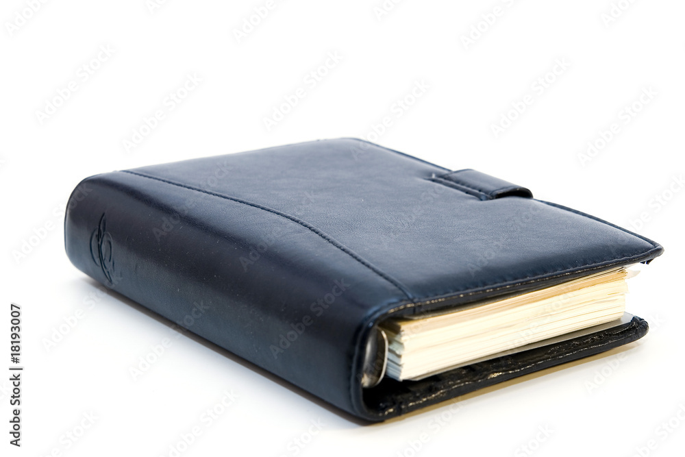 Black notebook on a white background Black notebook on a white background