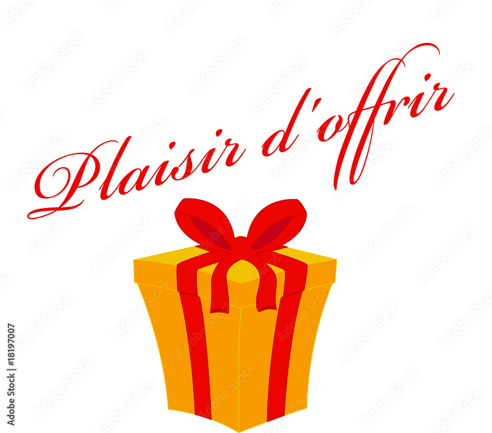 Cadeau plaisir d'offrir Stock Vector | Adobe Stock