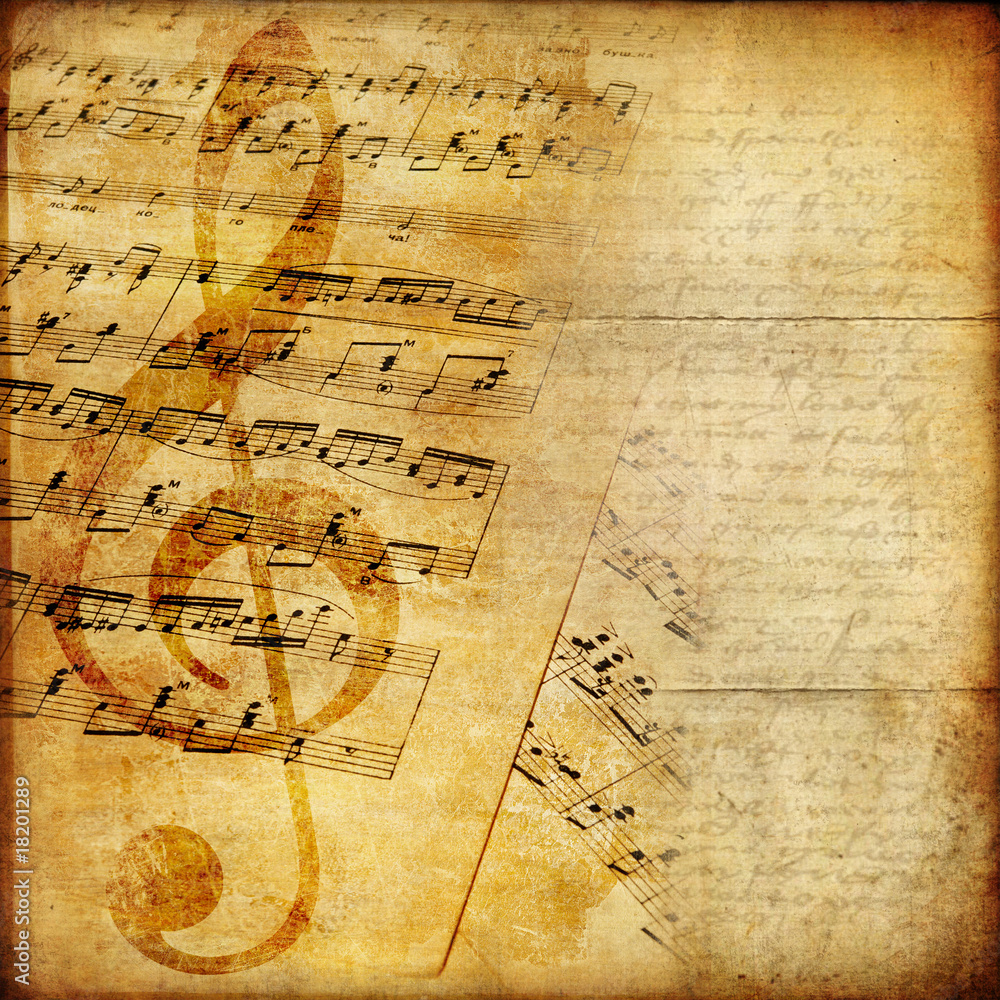 Obraz premium musical background in retro style