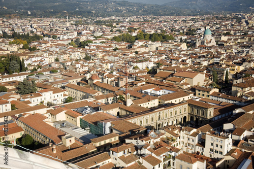 An aerial view taken from the Dome of Florence (Tuscany, Italy). photo