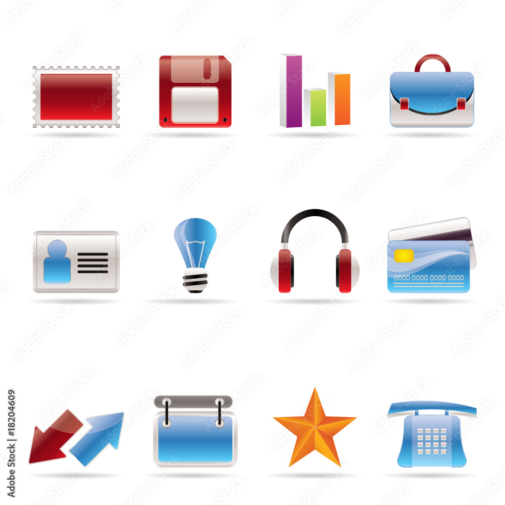 Office and business icons - vetor icon set