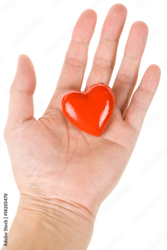 Fototapeta premium Hand holding a Red Heart