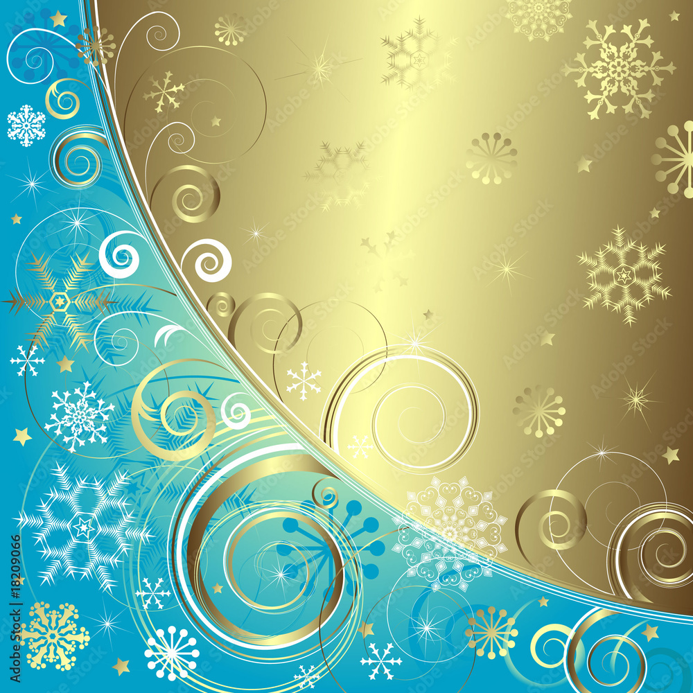 Blue christmas background (vector)