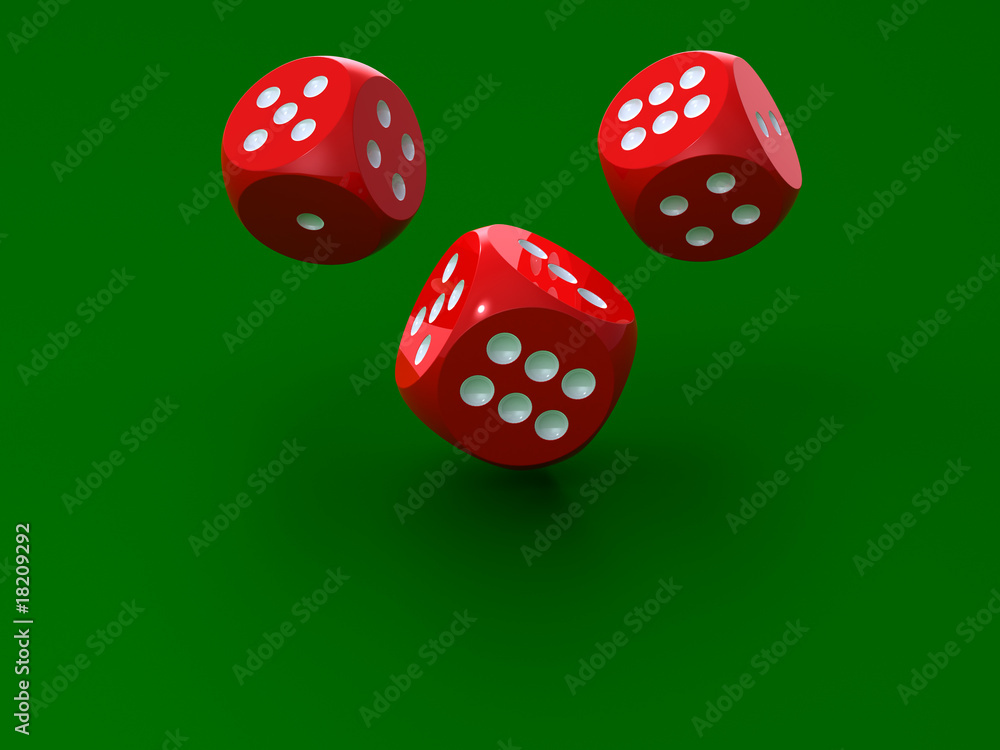 3D rendering of redl dices 3D rendering of redl dices