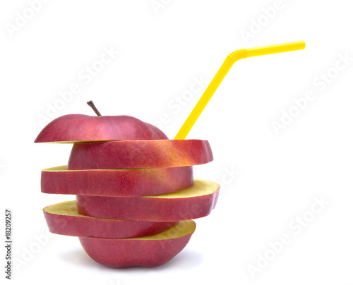 Red apple isolated on a white background