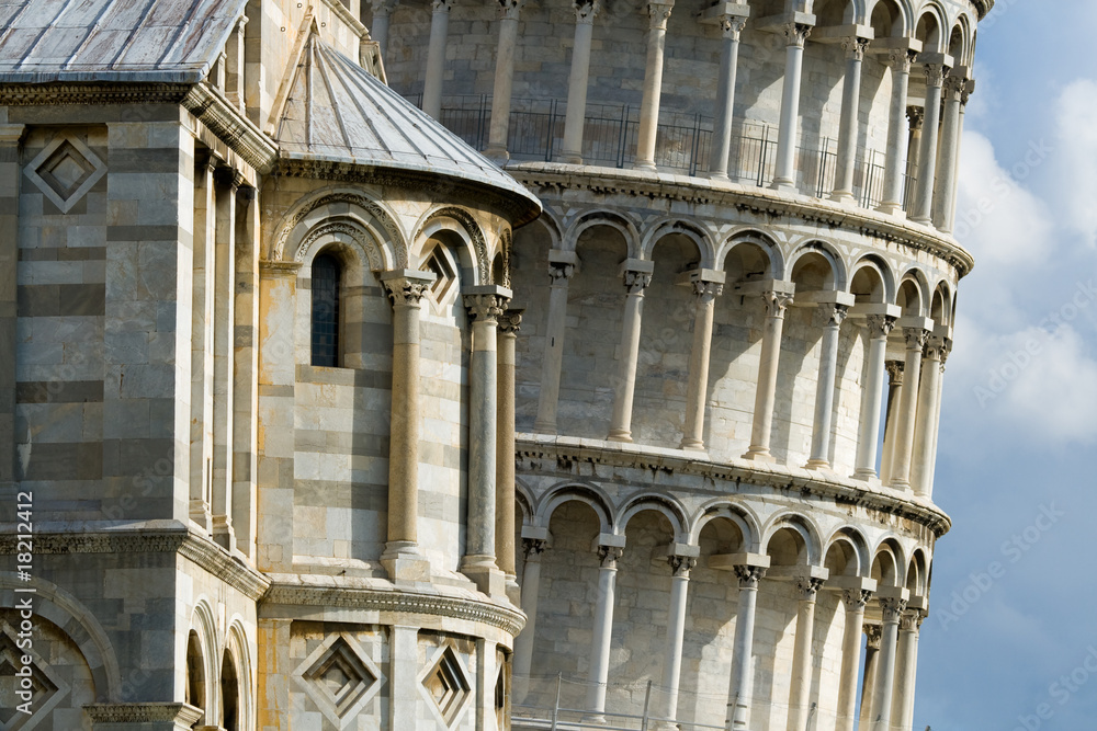 Leaning Tower of Pisa. Detail