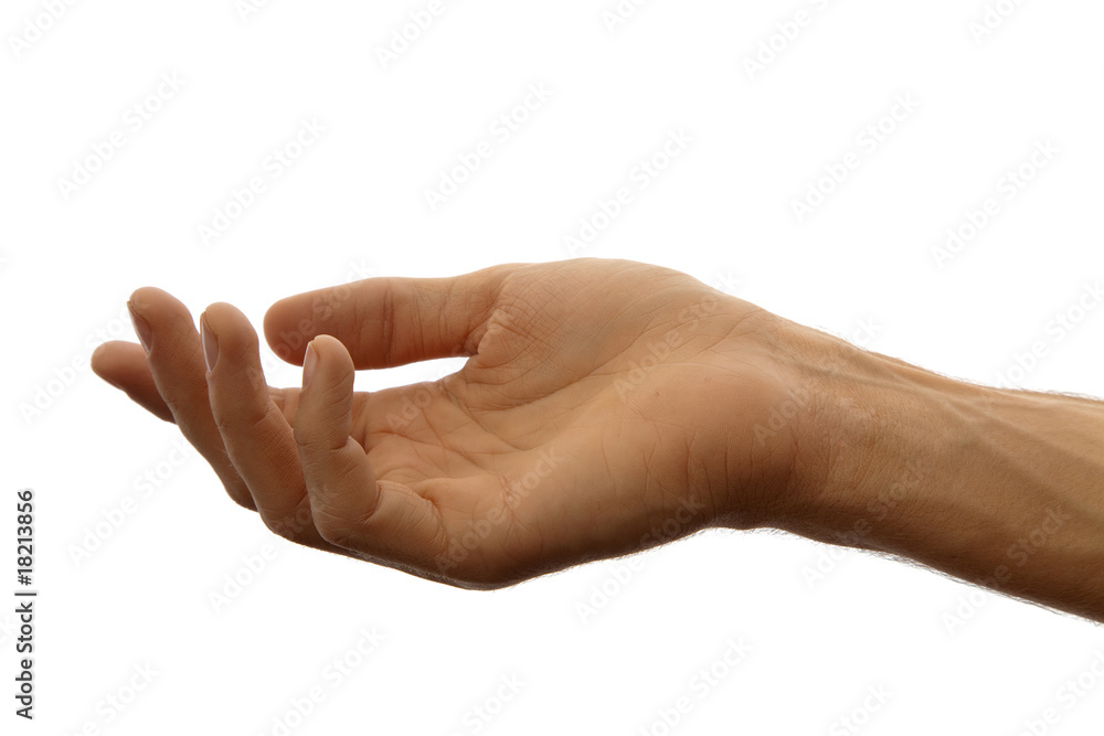 Hand as if holding something isolated on a white background Hand as if holding something isolated on a white background