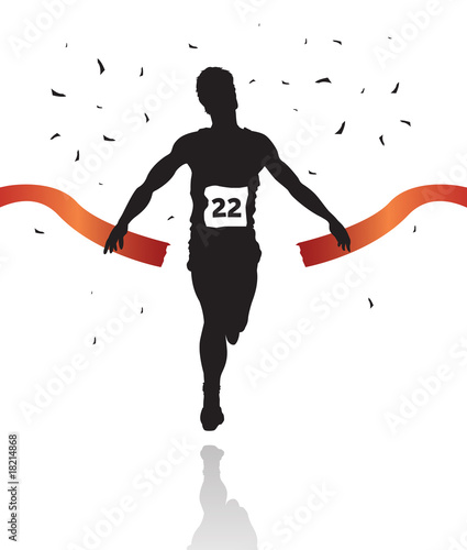 marathon winner silhouette