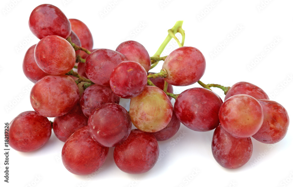 grappe raisin fond blanc