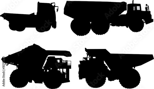 truck silhouettes collection