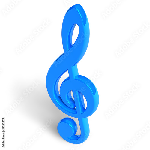 Blue treble clef