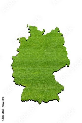 Deutschlandkarte mit Rasen