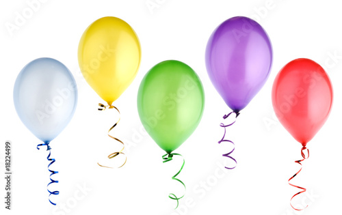 studio shot of colorful balloons
