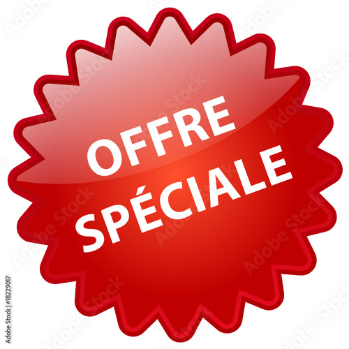 Tampon "Offre Spéciale" (rouge - vecteur - effet brillant)