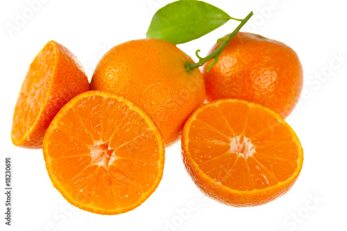 Frische Orangen-Mandarinen,freigestellt