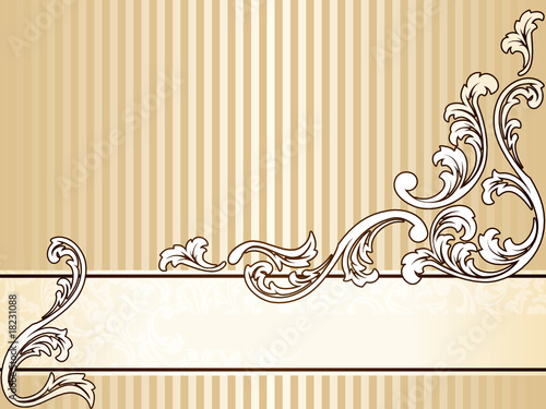 Elegant vintage sepia banner, horizontal