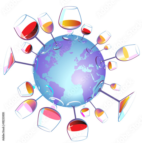 Wine World isolated