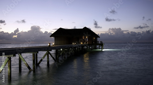 Blue hour - Restaurant on a tropical island