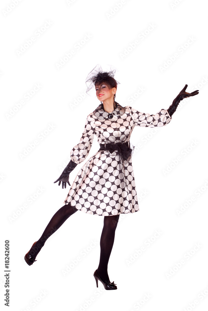 Fashion girl posing on white background Fashion girl posing on white background