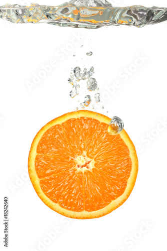 Orange in water