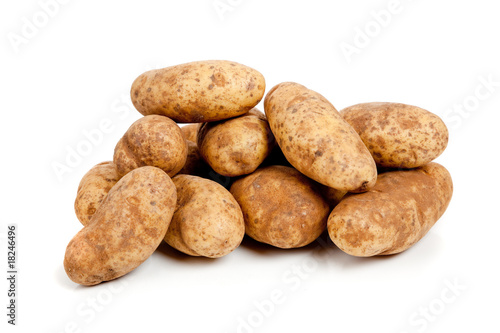 a pile of baking potatoes