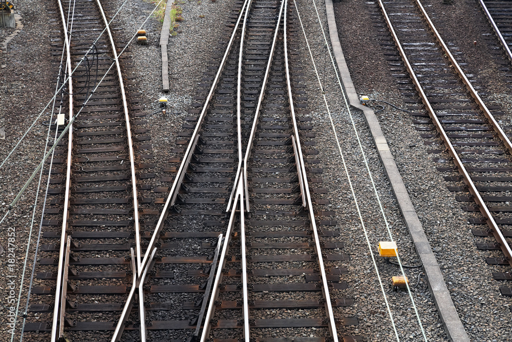 Obraz premium rails, topview