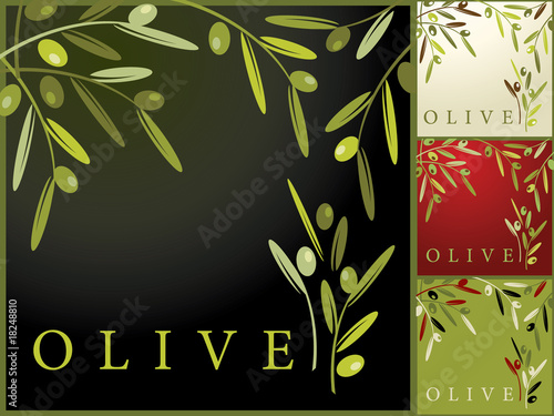 Seamless Retro Pattern with Olives