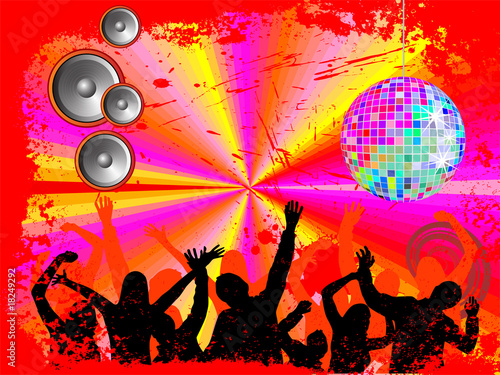 Partyposter mit tanzenden Menschen