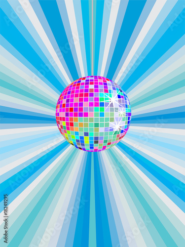 Sternenhintergrund mit silberner Discokugel