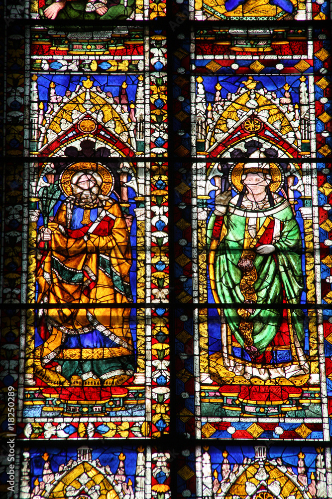Stained glass art in Florence cathedral