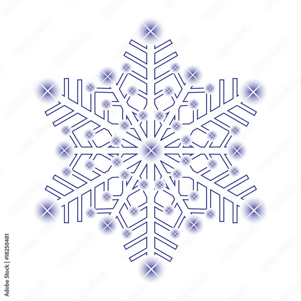 Decorative ice snowflake. Vector illustration. Decorative ice snowflake. Vector illustration.