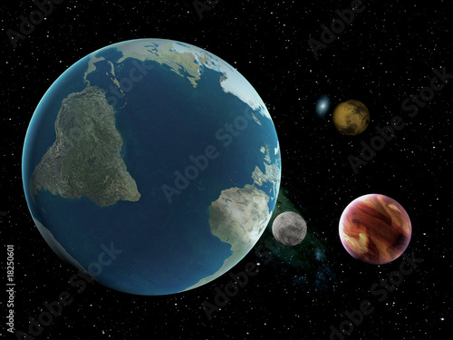 Fototapeta Naklejka Na Ścianę i Meble -  Earth and planets