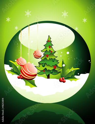 bola de cristal de navidad en vector
