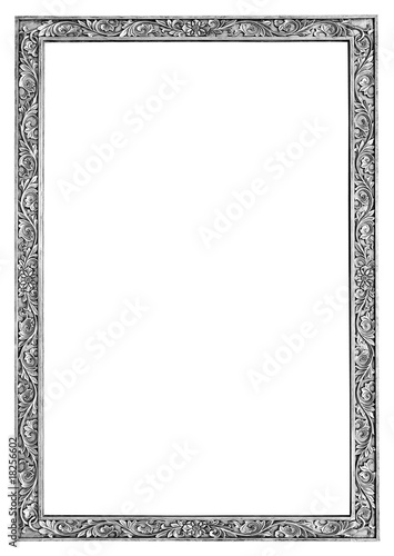 silver frame isolated with clipping path