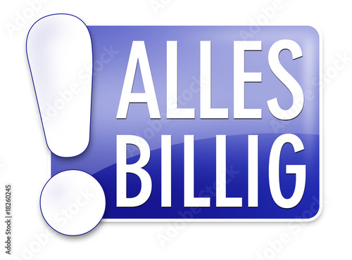 button label logo alles billig preiswert günstig shopping photo