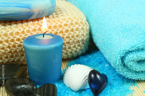Spa and wellness in blue