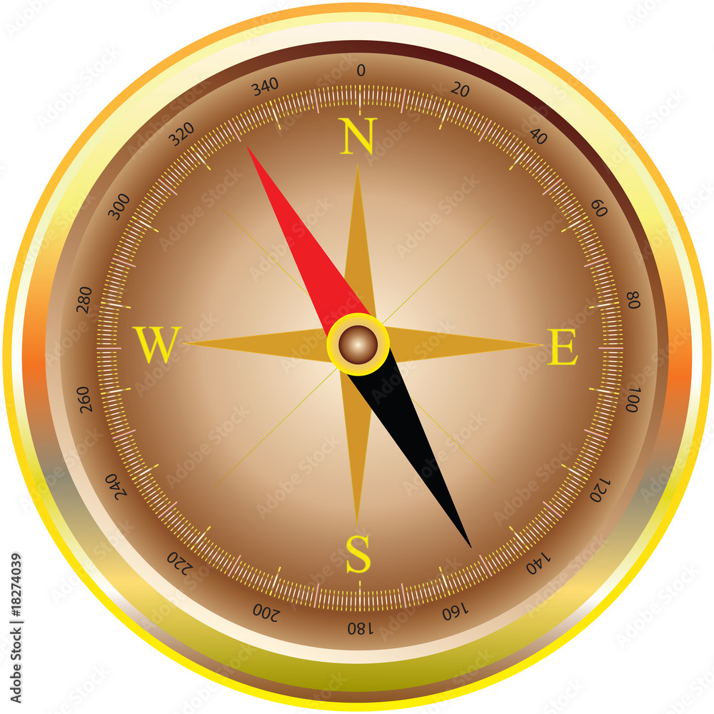 vector illustration classic golden compass vector illustration classic golden compass