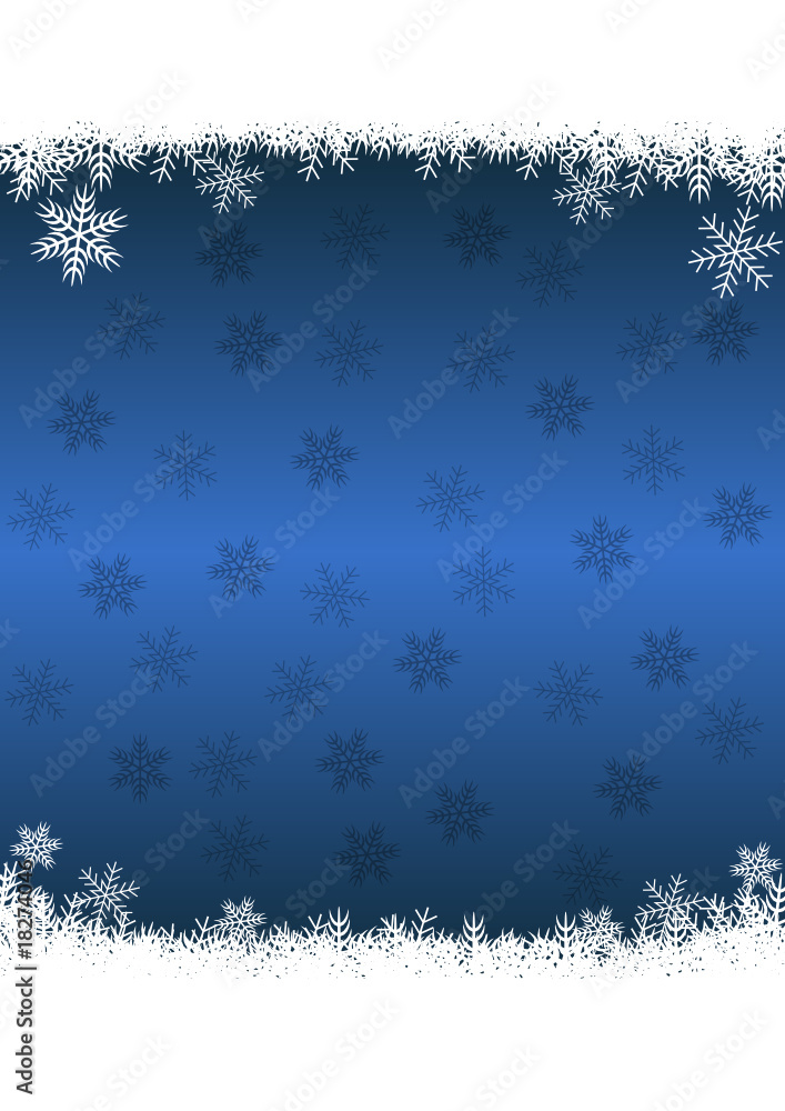 Fototapeta premium blue christmas decoration with snowflakes