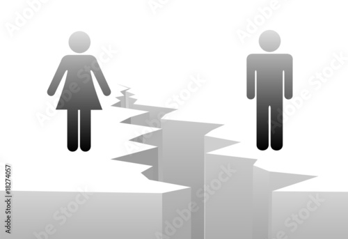 Man woman separation by divorce gender gap
