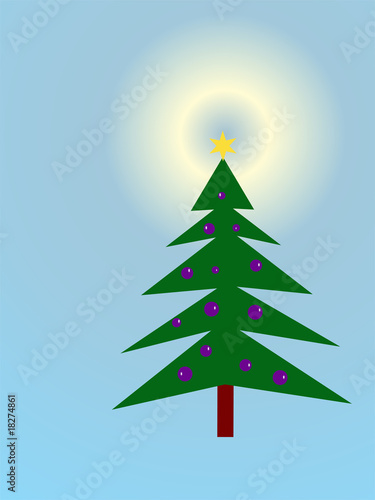 Weihnachtsbaum mit eisblauem Hintergrund